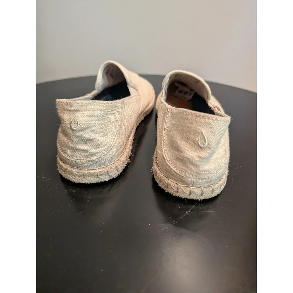 Olukai Kaula Pa'a Kapa Women 8 Linen Espadrille Slip On Shoes Sand 20449-2020